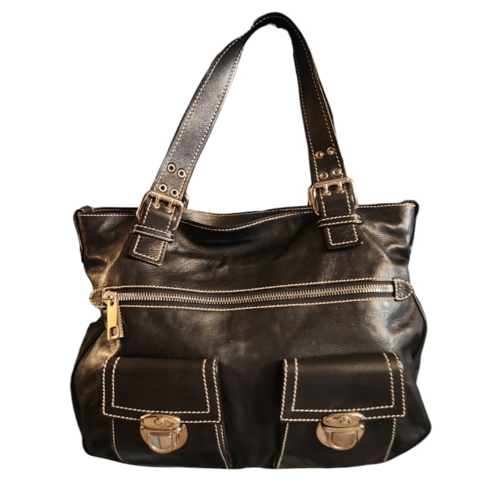Marc Jacobs Stella Black Leather Tote Bag NWOT